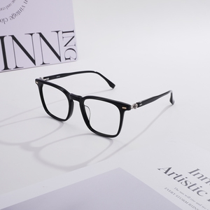 Montura de Gafas Unisex Cuadradas de Acetato, Retro, Montura Completa, Anti Luz Azul, Gafas Ópticas de Moda, Gafas Graduadas para Miopía - Product Image 4