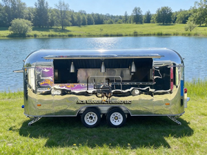 Remorque de camion-restaurant commerciale ACB en acier inoxydable et aluminium avec friteuse intégrée, cuisinière et chauffage intégré, isolée - Product Image 3