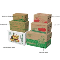 Groothandel Gerecycleerde Materialen 2mm Golfkarton Fruitdozen 3/5/10/20 Jin Capaciteit Compressiebestendig Valbestendig Voedselverpakkingen