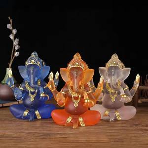 El işi reçine Ganesha heykeli-tay tarzı fil tanrı buda heykelcik su cam gibi ev sunak veya dekor için bitirmek - Product Image 1