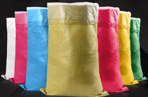 Sac en PP tissé de 50 kg, sac à maïs blanc uni pas cher pour la farine de maïs, les engrais, l'alimentation animale - Product Image 5