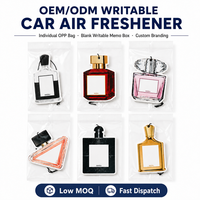 Désodorisant de voiture de luxe en papier coton imprimé sur mesure, en forme de bouteille de parfum, carte mémo suspendue, vente en gros B2B