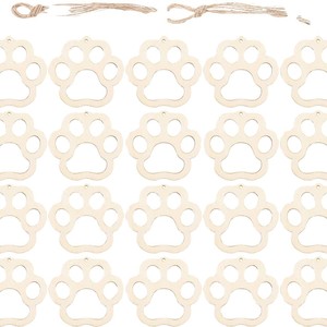 Animal de compagnie chien chat patte peinture coloration patte forme <span class=keywords><strong>maternelle</strong></span> enfants art <span class=keywords><strong>classe</strong></span> en bois bricolage artisanat coupe - Product Image 5