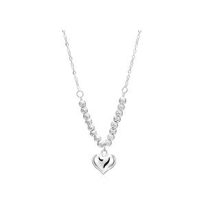 Collier pendentif <span class=keywords><strong>coeur</strong></span> en argent sterling 925-Cadeau romantique pour petite amie/meilleur <span class=keywords><strong>ami</strong></span> automne hiver chaîne <span class=keywords><strong>de</strong></span> chandail à superposition - Product Image 2