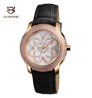 Reloj de Cuarzo SPARKTIME MS22 para Mujer, Acero Inoxidable, Correa de Cuero de Vaca de 18 mm, Cristal Hardlex de 36 mm, Resistente al Agua 50 m, Moda y Negocios