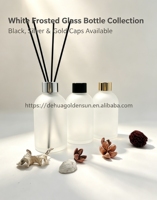 Bouteille diffuseur en verre rond à fond bas, flacon vide en verre blanc de haute qualité pour diffuseur de parfum d'intérieur