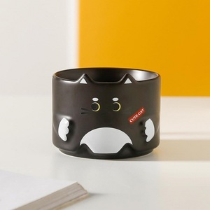 Mini tasse à café en céramique chat dessin animé mignon petites tasses de thé blanc et noir pour enfants pour cadeaux et souvenirs - Product Image 6