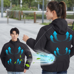 USB Air Conditioning <b>Jacket</b> Vest Breathable Summer <b>Cooling</b> Polyester/Nylon Full Sleeve Unisex Comfortable - Product Image 3
