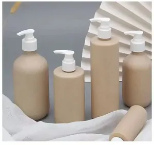 Bouteille en plastique à pompe cylindrique vide personnalisée de 100 ml, 300 ml, 500 ml pour lotion, shampoing, gel douche, savon liquide pour les mains, crème pour le visage - Product Image 3