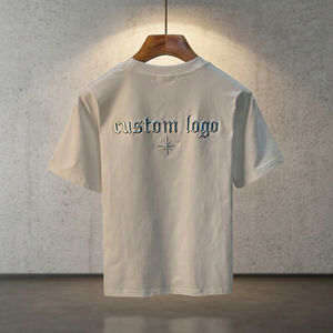 เสื้อยืดแฟชั่นสั่งทำพิเศษ ผ้าคอตตอนหนา 300GSM ทรงโอเวอร์ไซส์ ตัดสั้น ทรงบ็อกซี่ ประดับเพชรเทียม เสื้อยืดผู้ชาย - Product Image 1