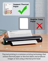 Printer tanpa tinta Printer portabel Mini termal A4 Printer portabel Phomemo M08F mesin cetak dokumen teks perjalanan telepon