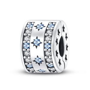 Pendentif en forme de cœur en zircon argenté avec <span class=keywords><strong>fermoir</strong></span> à perles motif os de serpent, plaqué or rose - Product Image 5