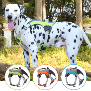 Arnés ajustable y transpirable para perros grandes, para ejercicio al aire libre, deportivo, verde - Product Image 3
