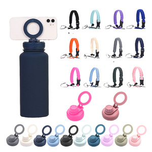 20oz Sport Water <b>Bottle</b> Mobile Phone Magnetic Stand Double Wall Vacuum 304 Stainless Steel Temperature Display 6-12 Tumbler - Product Image 1