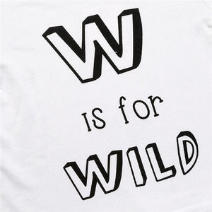 Ensemble de vêtements décontractés pour bébés garçons, t-shirt blanc imprimé, vente en gros, fournisseur chinois - Product Image 2