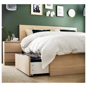 Wholesale High Quality Modern Bedroom Furniture <strong>Solid</strong> <strong>Wood</strong> Cheap Wooden <strong>Box</strong> <strong>Bed</strong> Designs Storage <strong>Bed</strong> with <strong>Box</strong> and Drawer - Product Image 2
