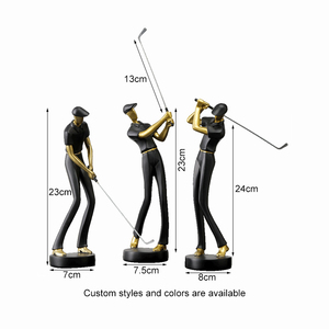 Trang trí nội thất nhựa carfts phong cách Châu Âu golf thể thao nhân vật đồ trang trí nội thất văn phòng nhà Quà Tặng mới lạ - Product Image 6