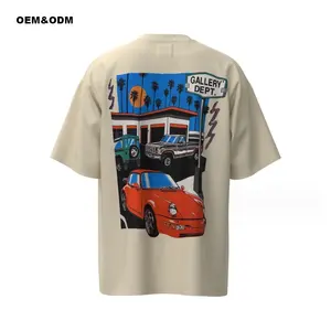 ODM/OEM Hot Selling Black T-Shirts Men's Casual Summer Oversized Vintage Wash Knitted Tops Harbor Style Custom Blank Design