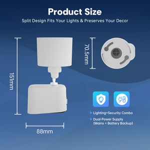 माइमेट आसानी से स्थापित सतह माउंटेड कैमरा, टूल-फ्री सीलिंग माउंट, लैंप-संचालित 24/7 निगरानी, माई मोशन फिल्टर और ऑडियो - Product Image 5