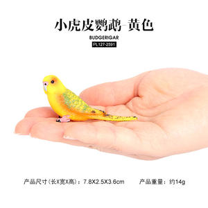 थोक ठोस pvc सिमुलेशन मूर्ति छोटे बुगेरिगर तोते पक्षी मॉडल पशु खिलौने पशु मूर्तियों के खिलौने - Product Image 2