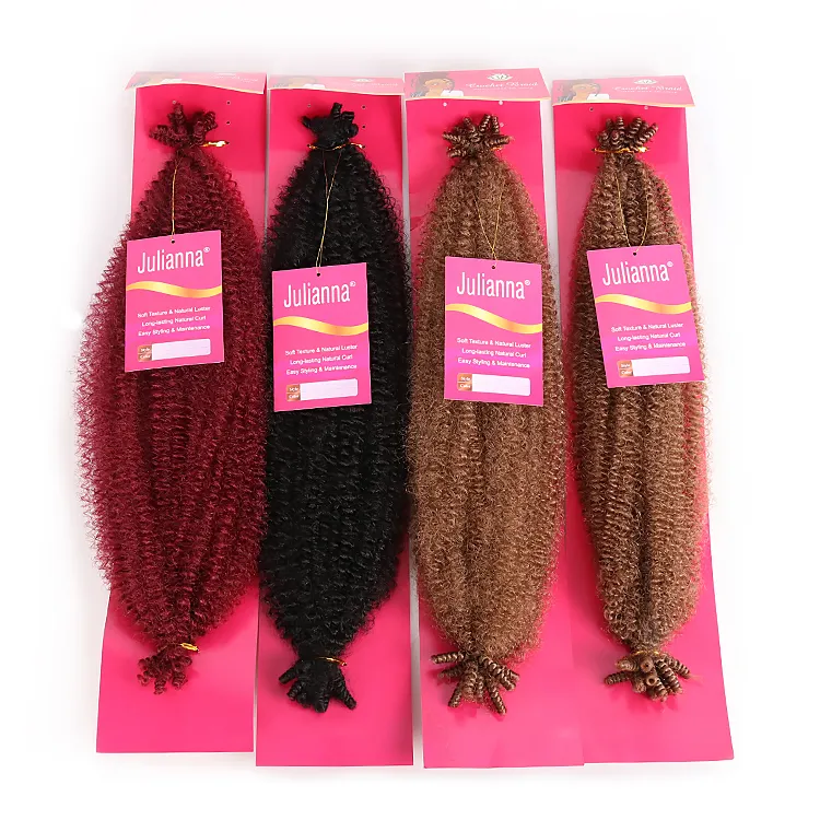 Usine En Gros 16 18 24 28 30 36 Pouces Springy Afro Printemps Twist Expression Naturelle Synthétique Crochet Tressage Extensions De Cheveux