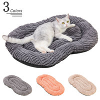 Lit pour animaux de compagnie en forme de grotte, confortable, motif uni, pour l'hiver, OEM ODM, pour chats et chiens