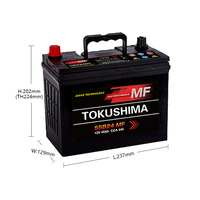 Batterie de démarrage haute performance pour voiture TOKUSHIMA 55B24 NX100-S6 B24 SMF au plomb pur, 12V 45Ah, norme JIS