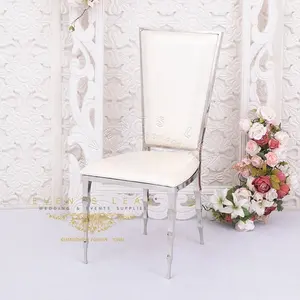 Yeni geldi gümüş Metal kadife yastık ziyafet düğün etkinlikleri için Dininig sandalyeler