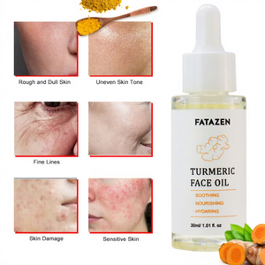 Turmeric <b>Face</b> Oil <b>Serum</b> Essence Natural Nourishing Soothing Skincare Essence 30ml OEM Custom - Product Image 5