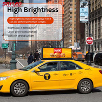 Écran LED pour toit de taxi, double face, GPS, Cloud CMS, IP65, haute luminosité, P5, lisible en plein soleil, 4G, Wi-Fi, contrôle USB, OEM/ODM