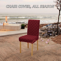 Housse de chaise universelle toutes saisons, épaisse, unie, en polyester, élastiquée, lavable en machine, haut de gamme, moderne, couleur personnalisée