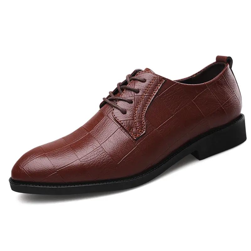 Drop Ship New Men Casual Shoes Extra Large Business Dress Leather Men's Lace Up Versatile Wedding Shoes Plus Size 38-48