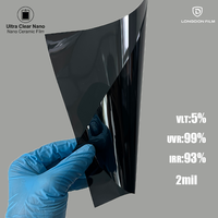 Película de cerámica nano para ventanas de coche, película solar para ventanas, tinte de vidrio PET antiarañazos, garantía de 5 años, 2MIL