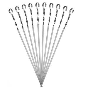 Yongli-Brochetas Planas para Asar A LA Parrilla, Reutilizables, para Barbacoa, Carne, <span class=keywords><strong>Pollo</strong></span>, <span class=keywords><strong>Verduras</strong></span>, 12 Unidades - Product Image 5