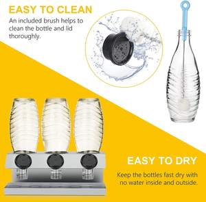 Asun — support de bouteilles de Soda en acier inoxydable, égouttoir, à goutte, avec tapis de séchage, - Product Image 2