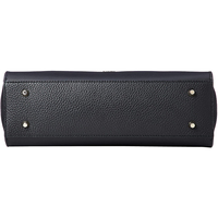 Sacs à main noirs en cuir PU pour femme, accessoire de bureau, poignée supérieure, marque