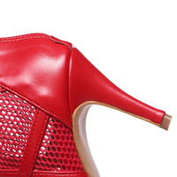 Chaussures de danse latine respirantes en microfibre et maille pour femmes, talons hauts de 6,5/7,5/8,5/9/10 cm, chaussures de danse pour adultes