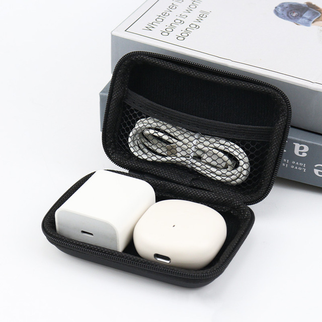 Wholesale Multifunctional Square and Round Earbuds EVA Wired Headphone Pouch Phone Accessories Zipper Wireless Headphone Case