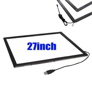 BENSHI 27 inch multi touch screen 20 point overlay kit for Lcd panel interactive kiosk USB driver-free infrared IR touch frame