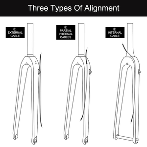 Horquilla Delantera para Bicicleta <span class=keywords><strong>de</strong></span> Carretera TOSEEK, Completamente <span class=keywords><strong>de</strong></span> Carbono, 29er, con Dirección Recta, Cableado Interno Completo, Compatible con Frenos <span class=keywords><strong>de</strong></span> Disco - Product Image 3