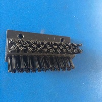 Support en alliage d'aluminium pour brosse à bande double rangée toutes tailles, base métallique de forme spéciale, poils en nylon, brosse à bande anti-poussière