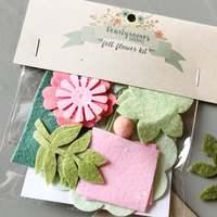 Zotoal — kit de fleurs artificielles, pour bricolage, en feutre non tissé, à faire soi-même, formes découpées, couleurs