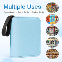 Classeur Premium en PU Carbone pour Cartes à Chargement par le Haut – Album à 4 Poches à Chargement Latéral Compatible avec les Toploaders 3x4 pour Cartes de Sport et TCG