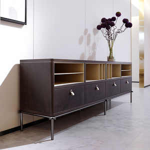 Premium Solid Wood <b>Sideboard</b> Cabinet Handcrafted High-end <b>Storage</b> Buffet for Home Villa - Product Image 3