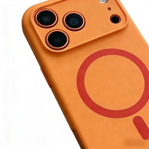 Coque de téléphone mobile officielle en gel de silice véritable, magnétique, de luxe, usinée, pour iPhone 17, premium, unie, résistante aux chutes - Product Image 2