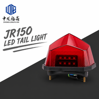 Feu arrière LED JR150 pour moto, feu stop 8 LED à lentille rouge facetée, remplacement universel pour scooter