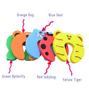 Soft Foam Cushion Safety for Kids Cartoon Animal Baby Slam Stop Child or Pet from Getting Locked in Room Door Finger Pinch Guard