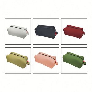 Travel Bag-<b>Silicone</b> <b>Waterproof</b> Water Resistant Durable Fashion Solid Color Large Capacity Zipper Closure Portable Outdoor Makeup - Product Image 6