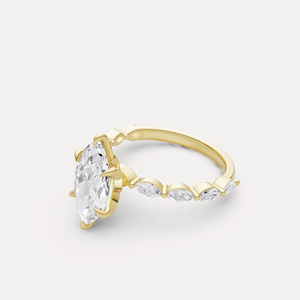 <b>Unique</b> Design Lab Grown Diamond <b>Engagement</b> <b>Ring</b> 14K Gold Diamond Bridal <b>Ring</b> for Proposal Wedding and Anniversary Use for Sale - Product Image 5