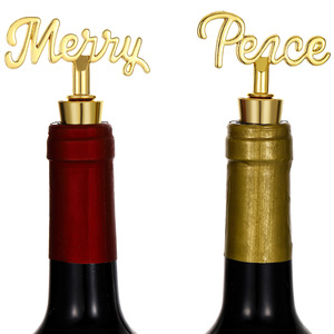 <b>Wine</b> Stopper Personalized Gold Metal Bottle Seal For Parties Weddings Gifts - Product Image 3